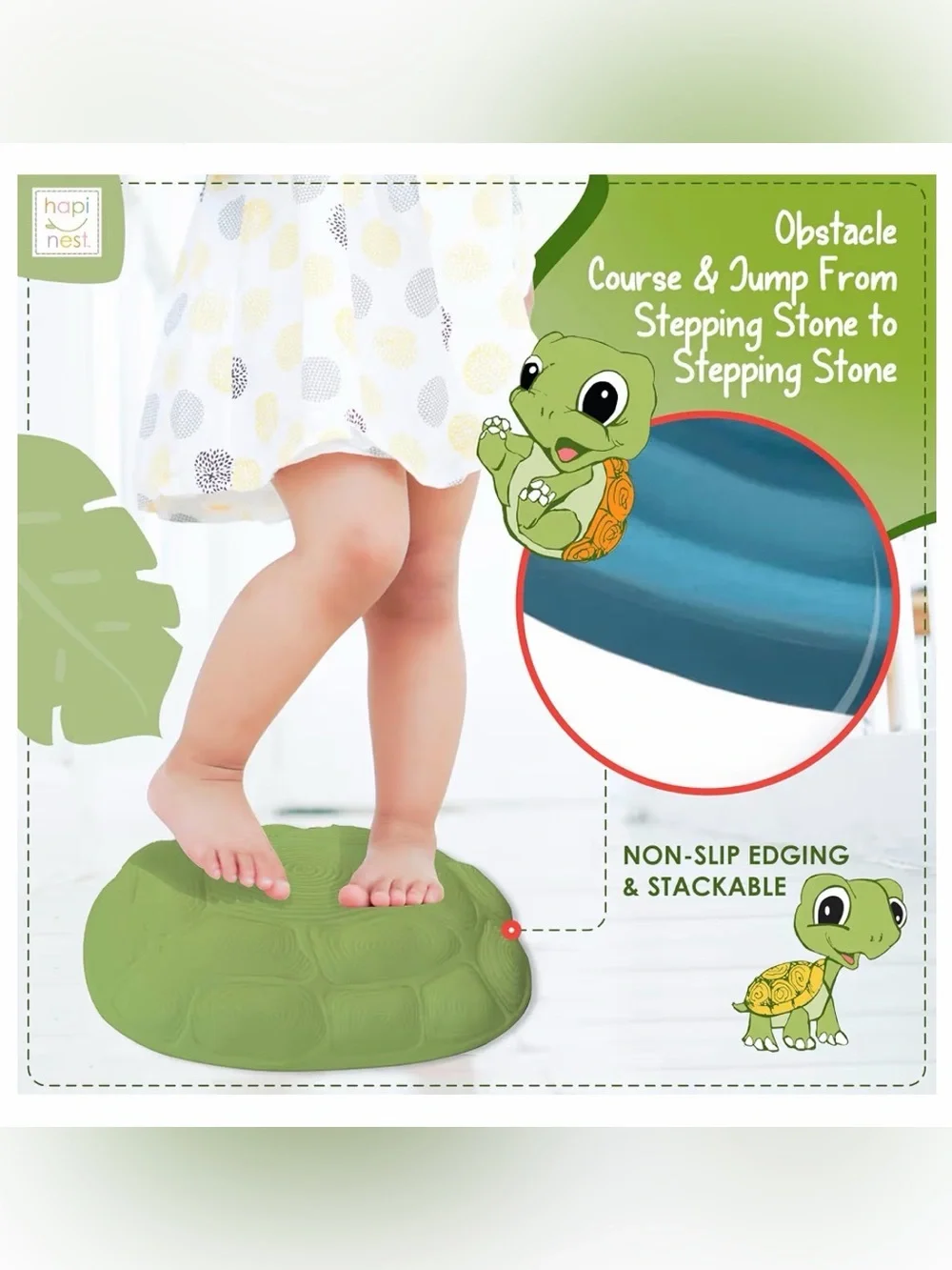 NIB - Hapinest Turtle Balance Stepping Stones for Kids